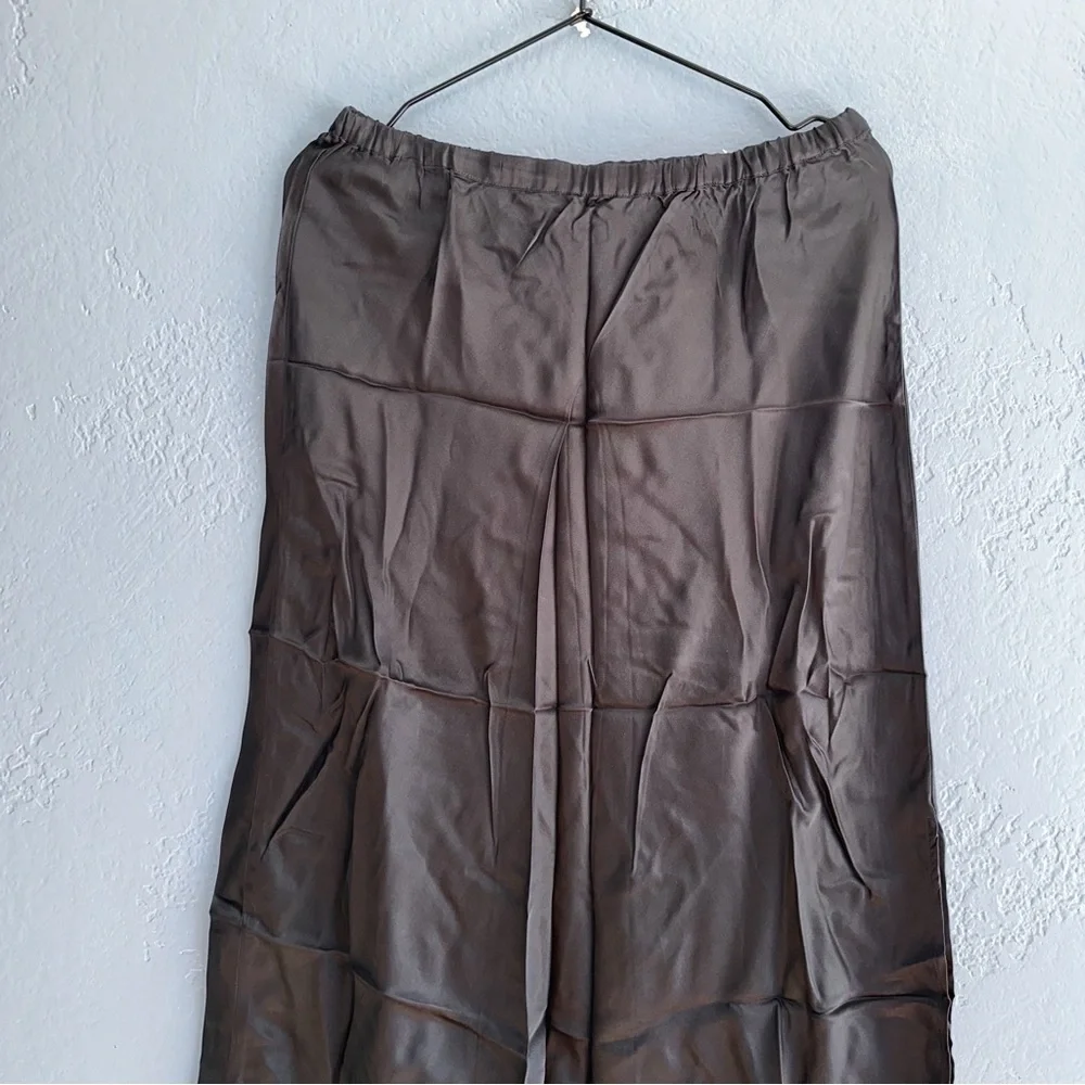 Young Fabulous & Broke Black Satin Slip Skirt Size Medium